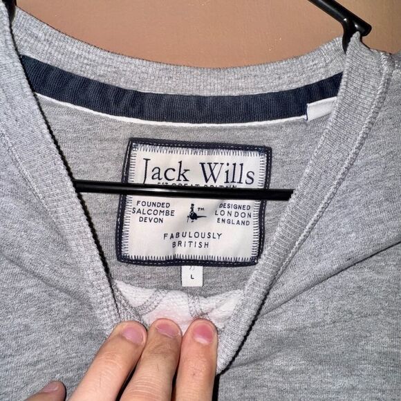 Jack Wills Men's Crewneck Knit Grey Long Sleeve Sweater - Size Large - Picture 2 of 10